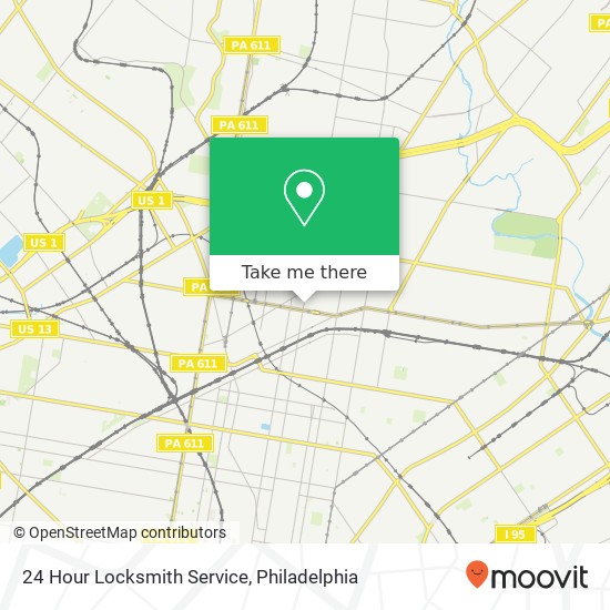 24 Hour Locksmith Service map