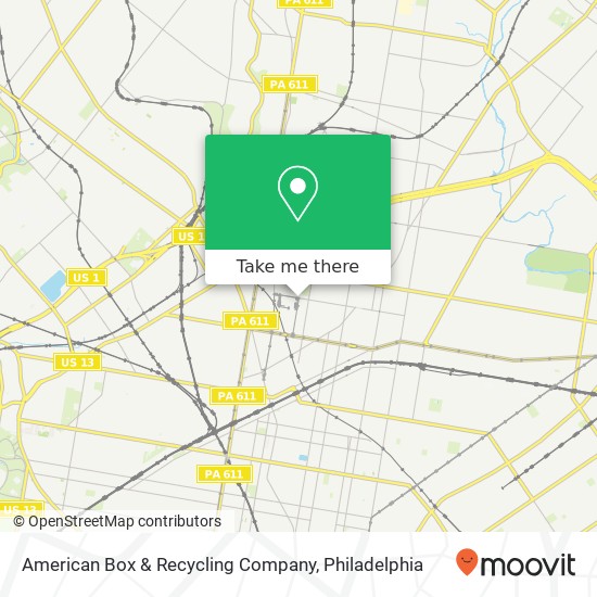 Mapa de American Box & Recycling Company