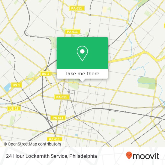 24 Hour Locksmith Service map