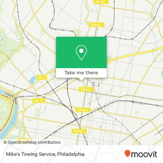 Mike's Towing Service map