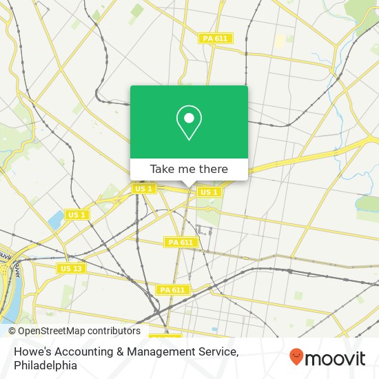 Mapa de Howe's Accounting & Management Service