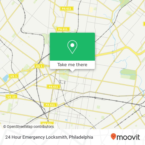 Mapa de 24 Hour Emergency Locksmith