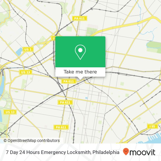 7 Day 24 Hours Emergency Locksmith map