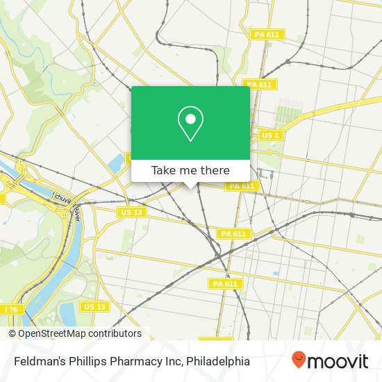 Feldman's Phillips Pharmacy Inc map