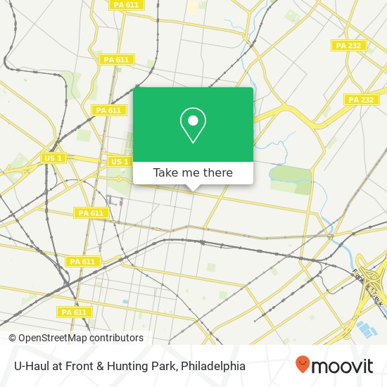 U-Haul at Front & Hunting Park map