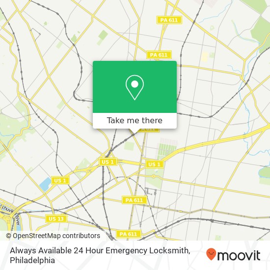 Mapa de Always Available 24 Hour Emergency Locksmith