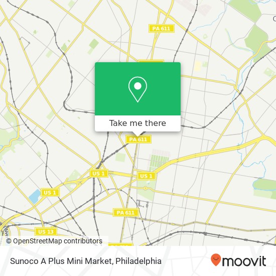 Mapa de Sunoco A Plus Mini Market