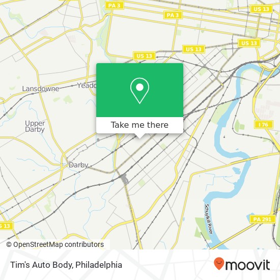 Tim's Auto Body map