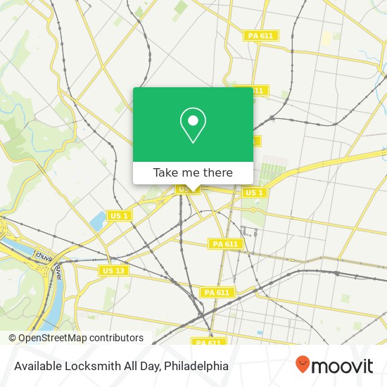 Available Locksmith All Day map