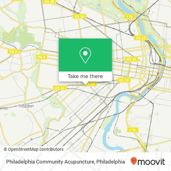 Philadelphia Community Acupuncture map