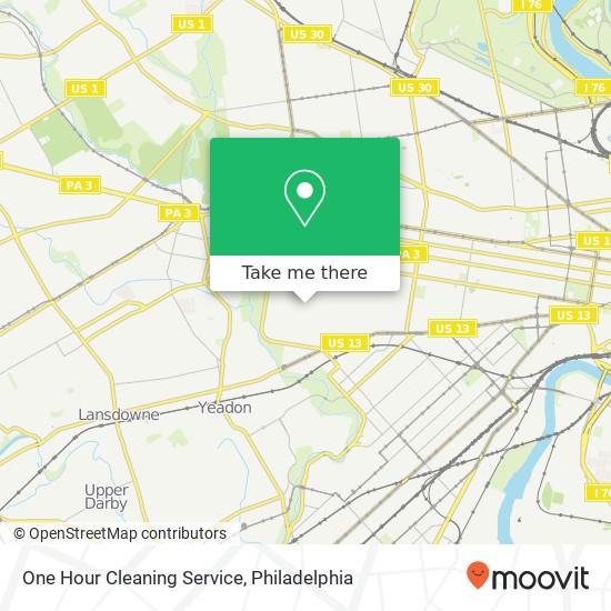 One Hour Cleaning Service map