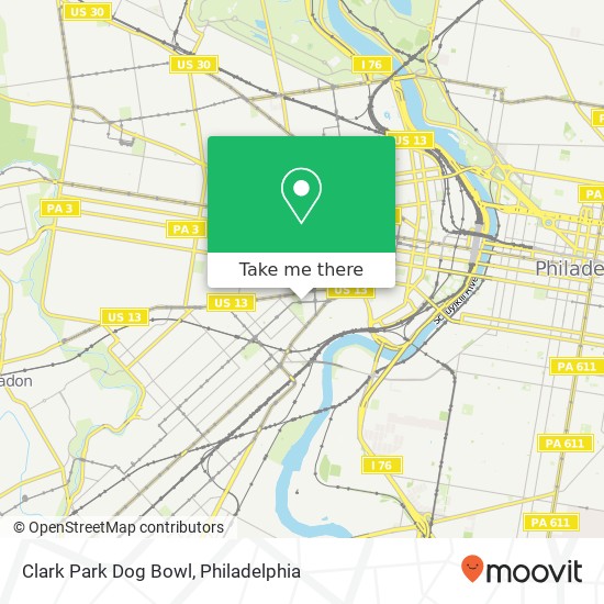 Mapa de Clark Park Dog Bowl