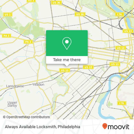 Always Available Locksmith map