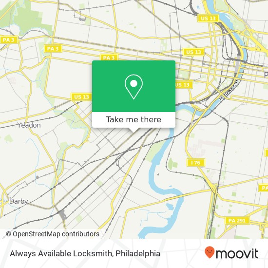 Always Available Locksmith map