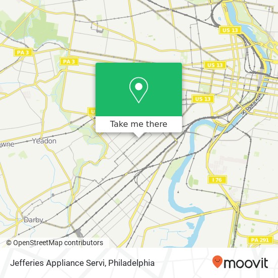 Jefferies Appliance Servi map