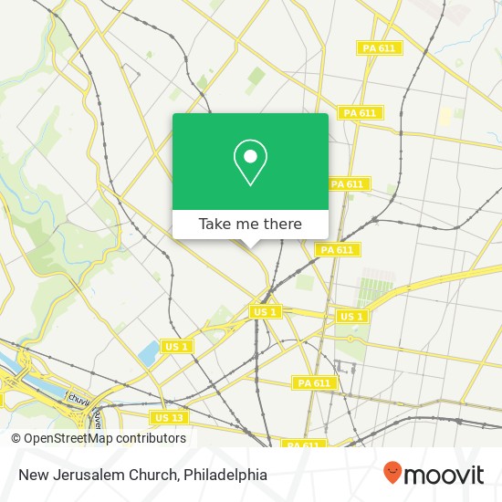 New Jerusalem Church map