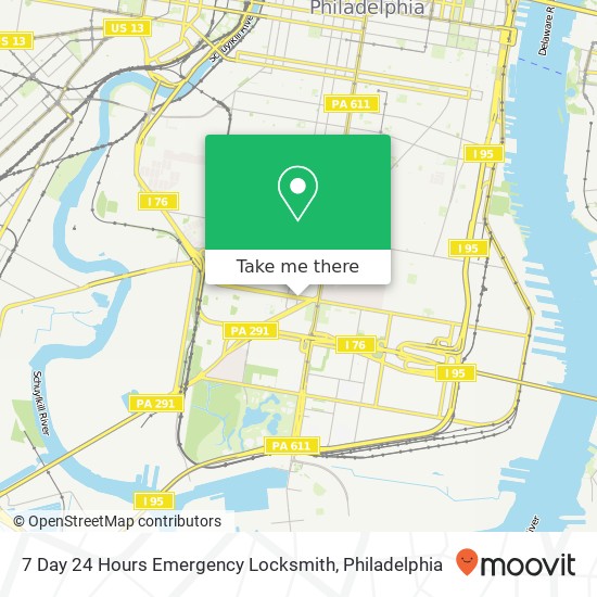 Mapa de 7 Day 24 Hours Emergency Locksmith