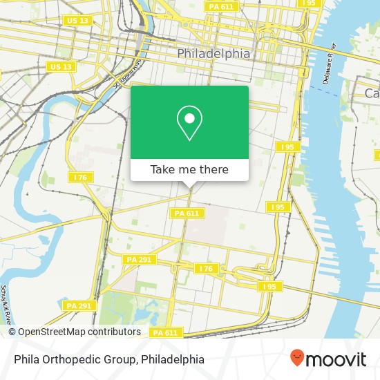 Phila Orthopedic Group map