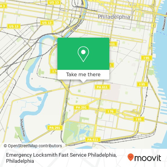 Mapa de Emergency Locksmith Fast Service Philadelphia