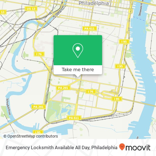 Emergency Locksmith Available All Day map