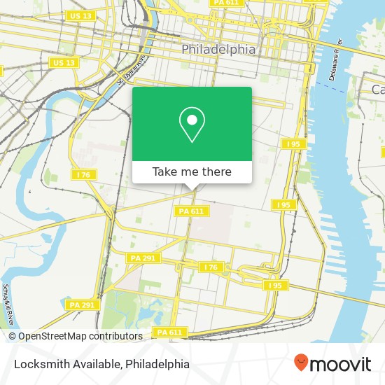 Locksmith Available map