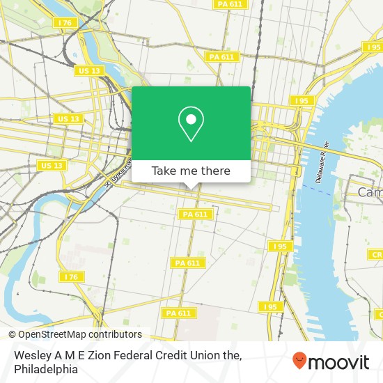 Wesley A M E Zion Federal Credit Union the map