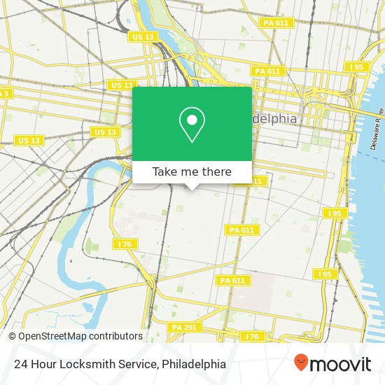 24 Hour Locksmith Service map