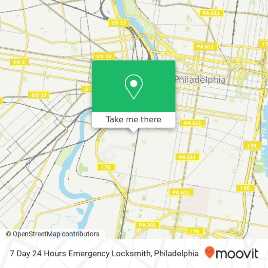 7 Day 24 Hours Emergency Locksmith map