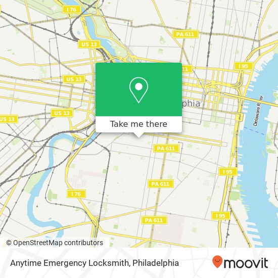 Anytime Emergency Locksmith map