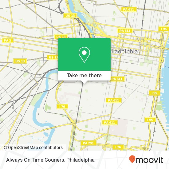 Always On Time Couriers map