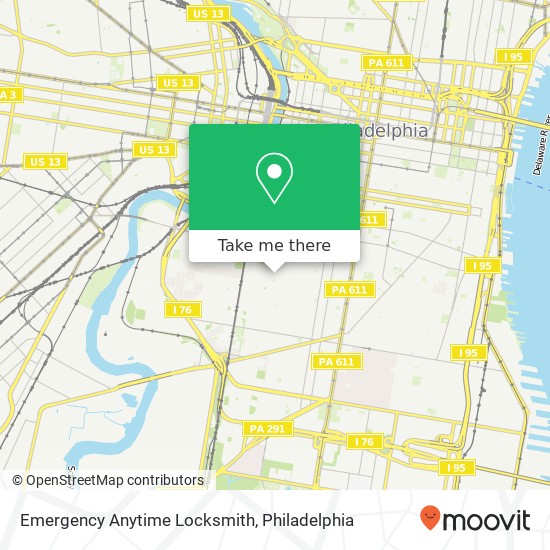 Mapa de Emergency Anytime Locksmith