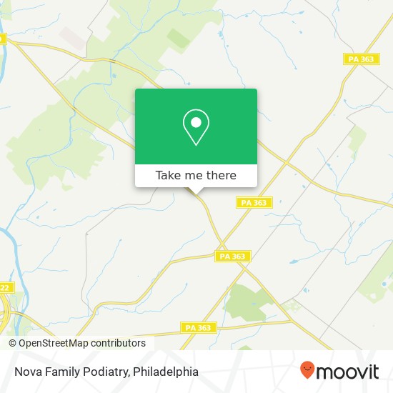 Nova Family Podiatry map