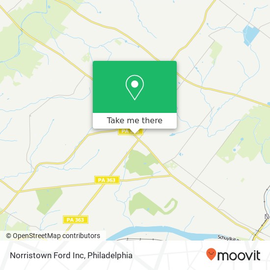 Norristown Ford Inc map