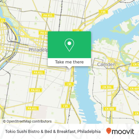 Mapa de Tokio Sushi Bistro & Bed & Breakfast