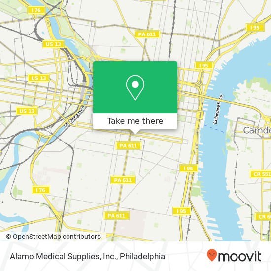 Mapa de Alamo Medical Supplies, Inc.