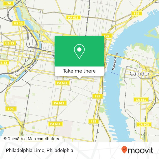 Mapa de Philadelphia Limo