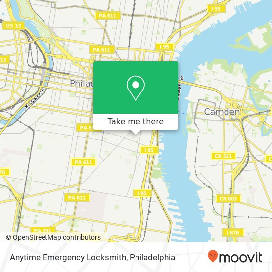 Anytime Emergency Locksmith map