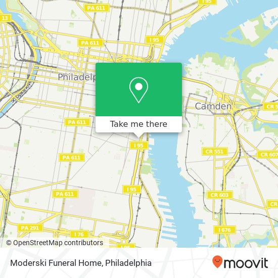 Moderski Funeral Home map