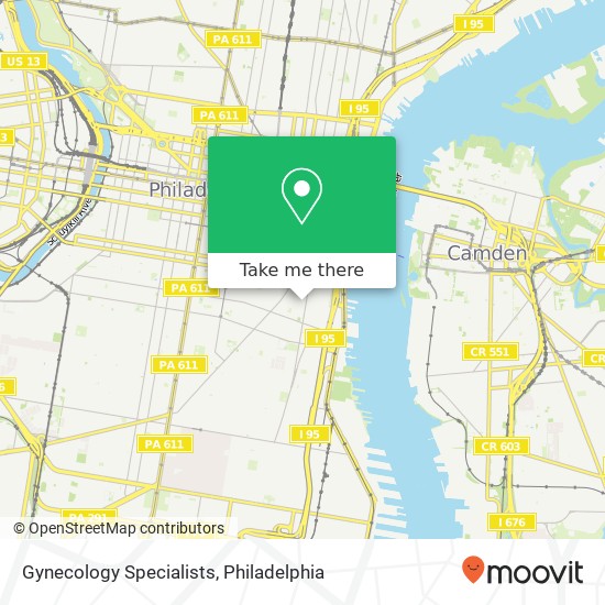 Gynecology Specialists map