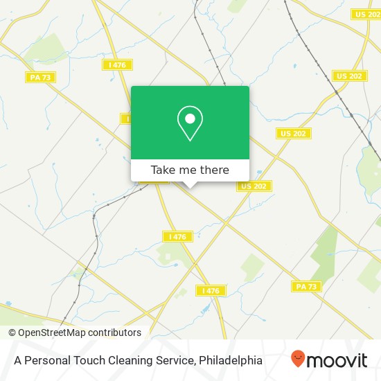 A Personal Touch Cleaning Service map