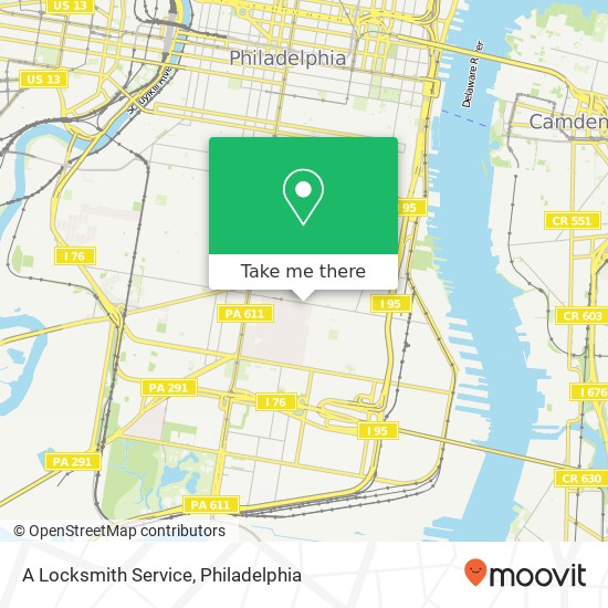 A Locksmith Service map