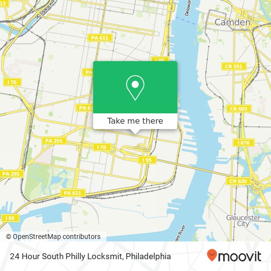 Mapa de 24 Hour South Philly Locksmit