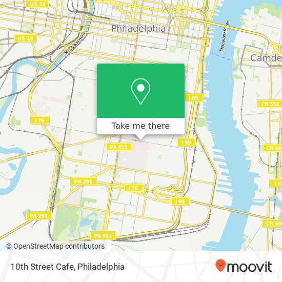 Mapa de 10th Street Cafe