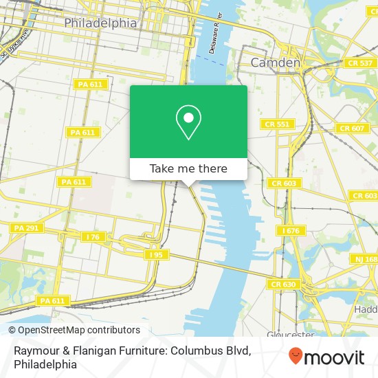 Raymour & Flanigan Furniture: Columbus Blvd map