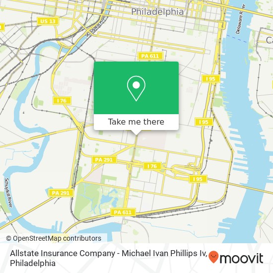 Allstate Insurance Company - Michael Ivan Phillips Iv map
