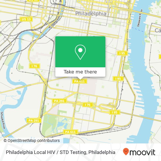 Philadelphia Local HIV / STD Testing map