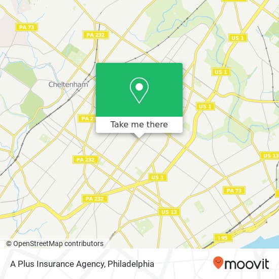 A Plus Insurance Agency map