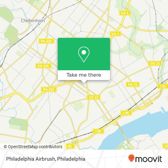 Philadelphia Airbrush map