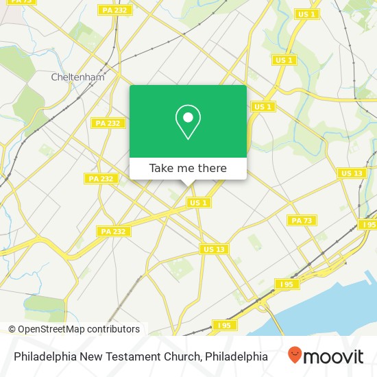 Philadelphia New Testament Church map