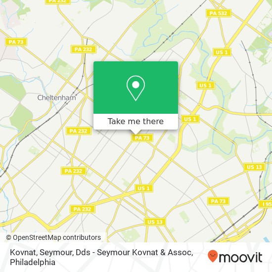 Mapa de Kovnat, Seymour, Dds - Seymour Kovnat & Assoc